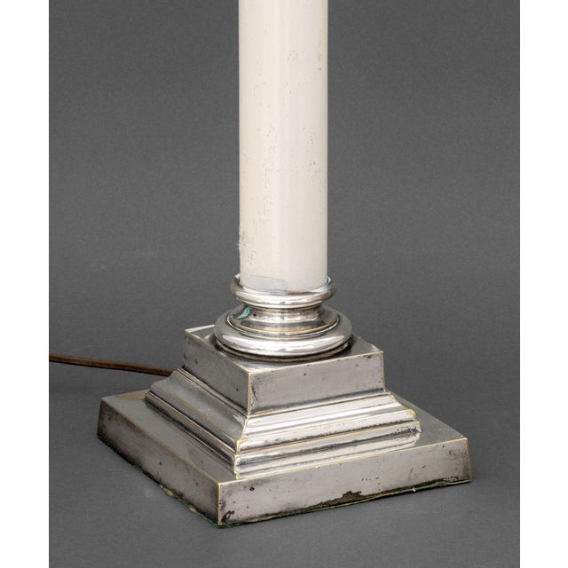 Metal Neoclassical Corinthian Column Form Table Lamp For Sale - Image 7 of 7