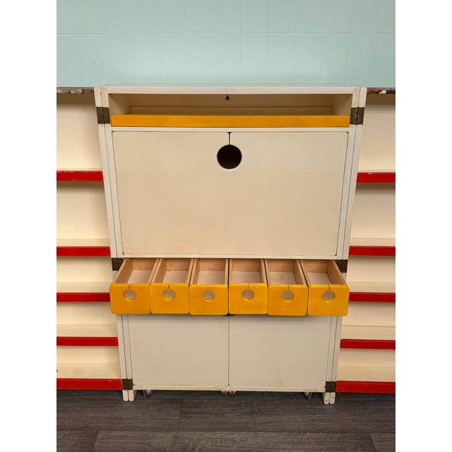 Vintage Italian Handcrafted Folding Bar Cabinet, 1960s For Sale - Image 14 of 18