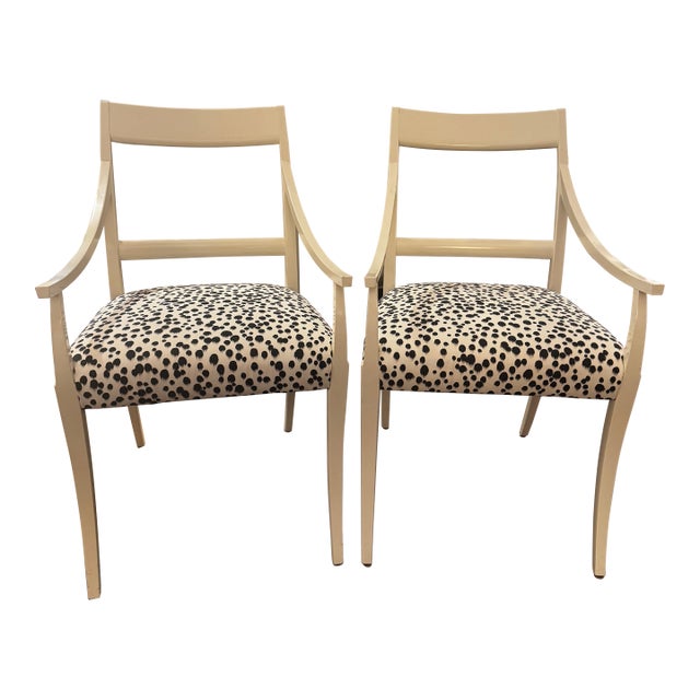 Set of 2 Baker Side Dining Chairs For Sale