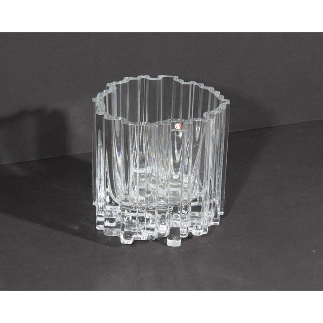 Mid-Century Modern Tapio Wirkkala 1970s “Arcadia” Iittala Crystal Vase For Sale - Image 3 of 8
