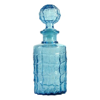 Italian Colored Glass Caraffe from Empoli, 1970s. For Sale