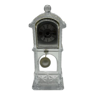 Vintage Crystal Clock by Godinger For Sale