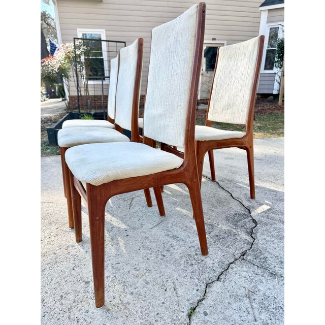 Wood Set of Five Danish Teak Dining Chairs in the Style of Schionning and Elgaard For Sale - Image 7 of 12