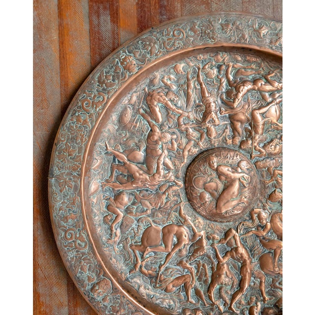 We are selling this gorgeous copper Electrotype charger. This charger features “Battle of the Amazons” after Antoine...