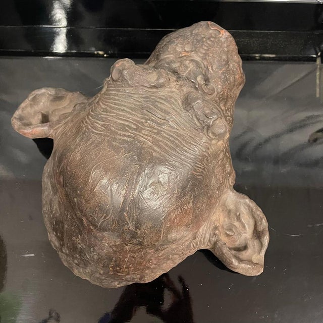 Bonobo Monkey Head Sculpture in Terracotta, 2019 For Sale - Image 11 of 18