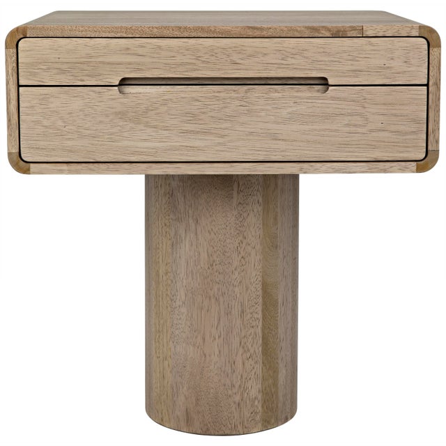 Sleek and slightly Scandinavian in style, this handcrafted walnut accent table features two slim doors for discreet...