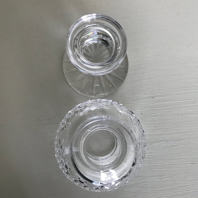 Waterford Crystal Hurricane Style Candle Holder - 2 Piece ...