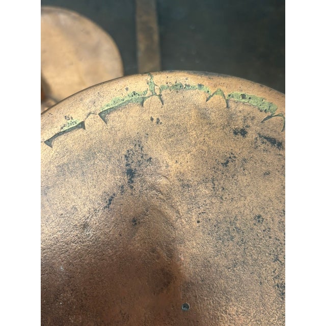 Antique French Dovetailed Copper Saucepan With Iron Handle & Lid For Sale - Image 11 of 13