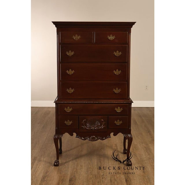H. Feldenkreis Chippendale Style Mahogany Highboy For Sale - Image 13 of 18
