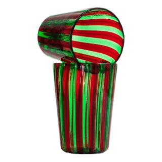 Italian Murano Glassware Set by Angelo Ballarin for Ribes Studio, 2004, Set of 2 For Sale