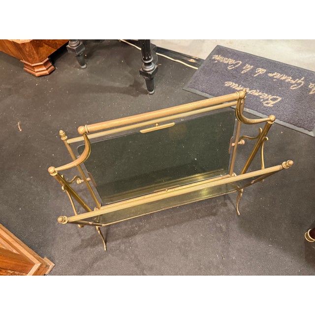 Brass Magazine Rack, 1970s For Sale - Image 4 of 5