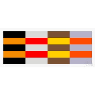 Four Moods Eight Colors Fine Art Print 24 1/2" X 60" by Liz Roache For Sale