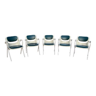1980s Postmodern Armchairs Giancarlo Piretti & Emilio Ambasz for Dorsal Openark - Set of 5 For Sale
