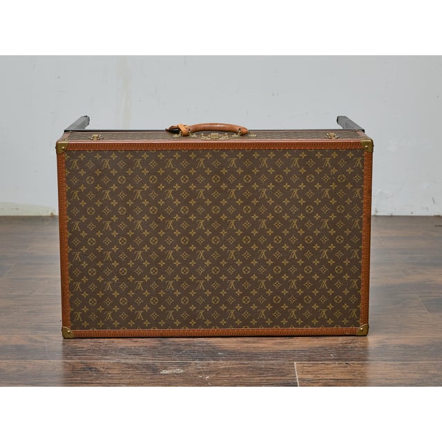Vintage Louis Vuitton Trunk Made into Coffee Table with Custom Base For Sale - Image 10 of 12