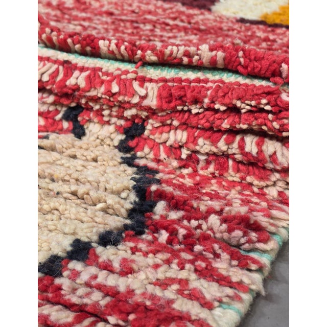 Burgundy Authentic Handwoven Modern Wool Rug - 9.4 X 5.8 Ft For Sale - Image 8 of 8