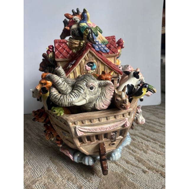 1990s Fitz & Floyd Ceramic Noah's Ark For Sale - Image 5 of 18