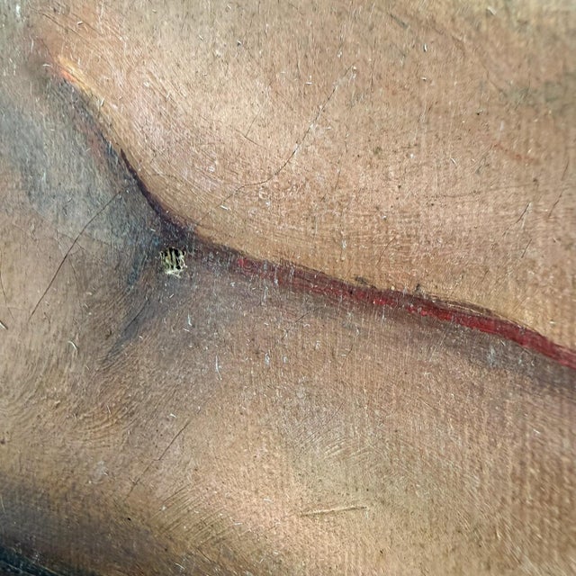 Unknown, Reclining Female Nude, 1890s, Oil on Canvas For Sale - Image 6 of 13