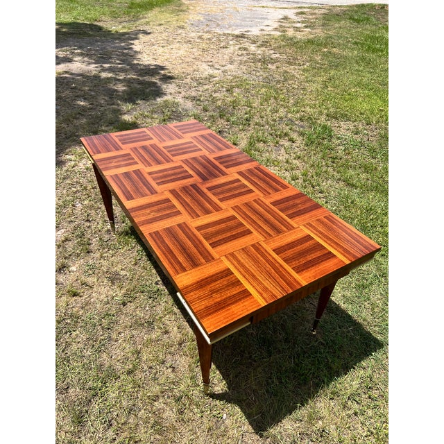 French Mid-Century Modern 1950's Macassar Dining Table For Sale - Image 11 of 12