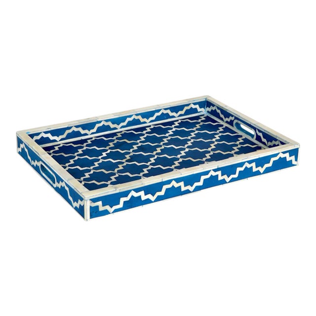 Blue Bone Inlay Tray For Sale