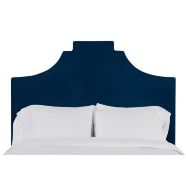 Nadine Full/Double Headboard, Navy Velvet For Sale