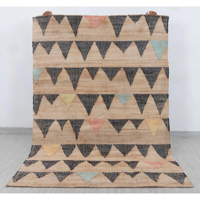 Jute Modern Hand Woven Boho Style Rug 3x5 Ft. For Sale - Image 10 of 12