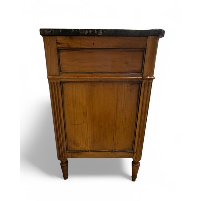 Antique French Directoire Dresser With Black Marble Top For Sale - Image 4 of 12