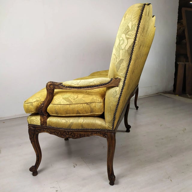 Louis XV Style Golden Bench For Sale - Image 5 of 18