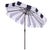 Metal Meze 9 Ft Crank Umbrella, Navy Cabana Stripe/Brown Pole For Sale - Image 7 of 9