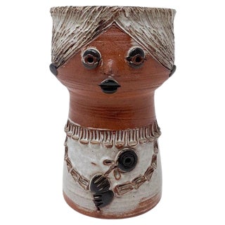 Mid-Century Modern Vase attributed to Thérèse Bataille for Dour Belgium For Sale