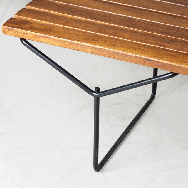 Wooden Slatted Bench from Harry Bertoia, 1960s For Sale - Image 6 of 12
