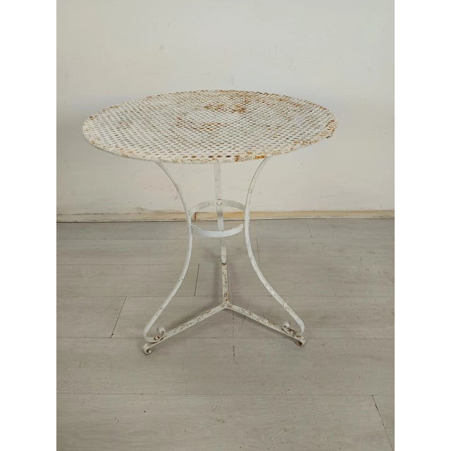 Perforated Metal Garden Table, 1920s For Sale - Image 13 of 13