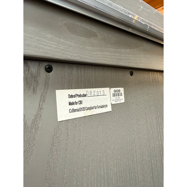 Greige Cb2 Leaning Floor Mirror For Sale - Image 8 of 11