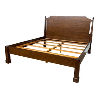 Traditional Mahogany Low Post King Size Bed by Leighton Hall - Showroom Sample For Sale