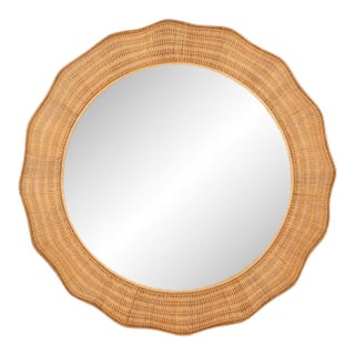 Yarley Round Rattan Mirror For Sale
