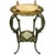 An amazing Art Nouveau two-tier onyx and gilded iron plant stand, circa 90.