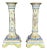 Antique French Faience Fourmaintraux Frères Candlestick Holders - Pair For Sale