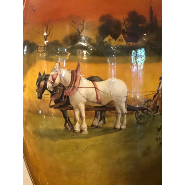 1980s Royal Doulton Hand Painted Glazed Vase For Sale - Image 11 of 13