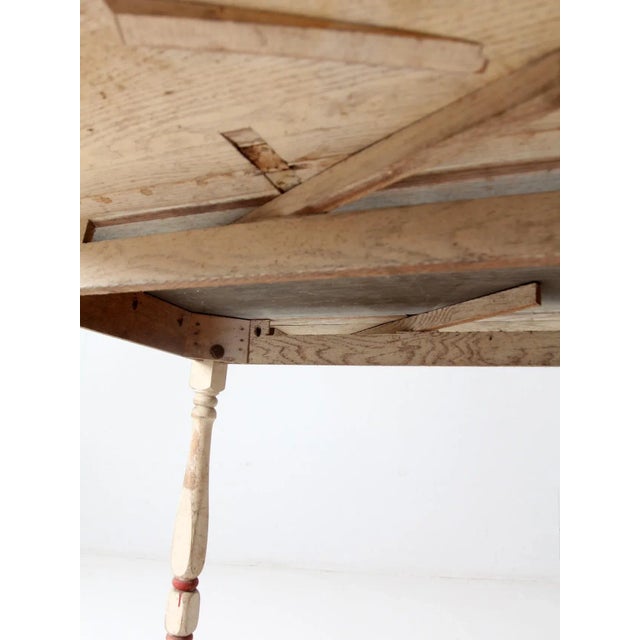 Antique Drop Leaf Kitchen Table For Sale - Image 11 of 12