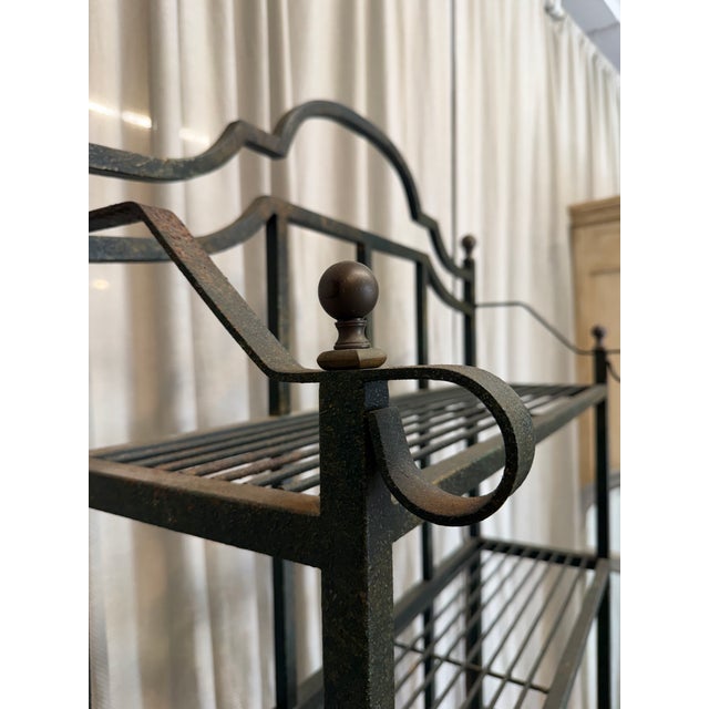 Metal Antique French Bakers Rack For Sale - Image 7 of 8