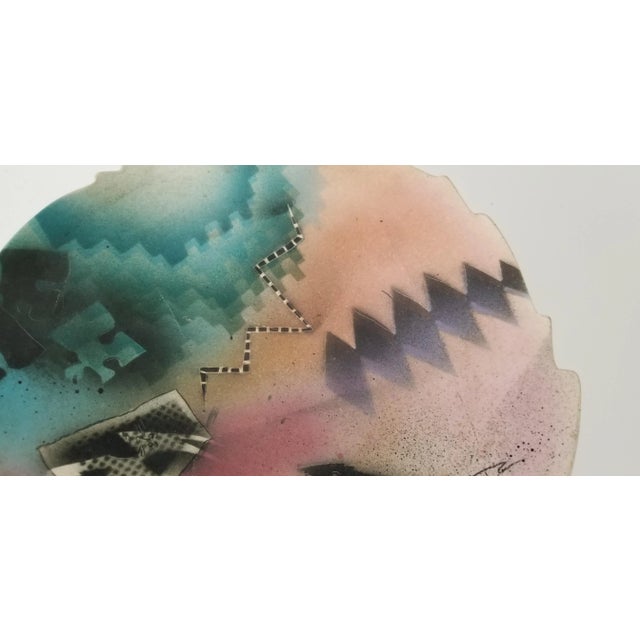 1990s 1990 Vintage J Koons Geometric Art Pedestal Bowl/Sold For Sale - Image 5 of 10