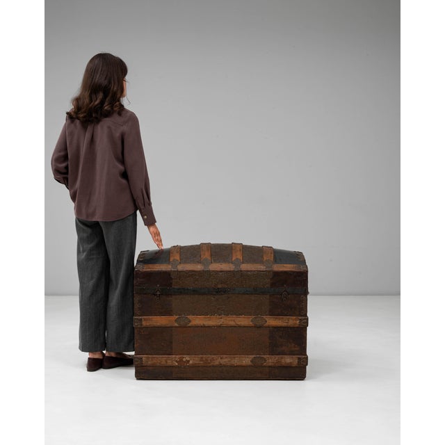 19th Century French Wooden Trunk For Sale - Image 18 of 18