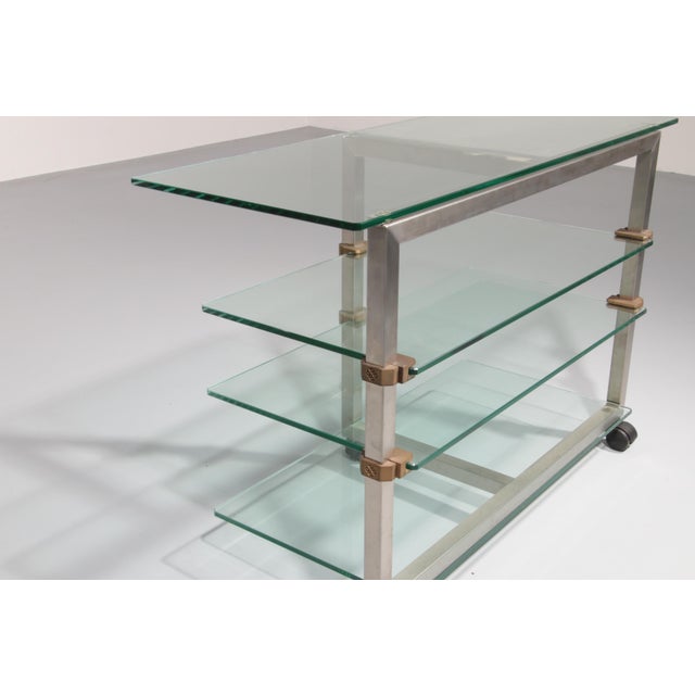 Side Table on Wheels from Peter Ghyczy, 1970s For Sale - Image 10 of 16