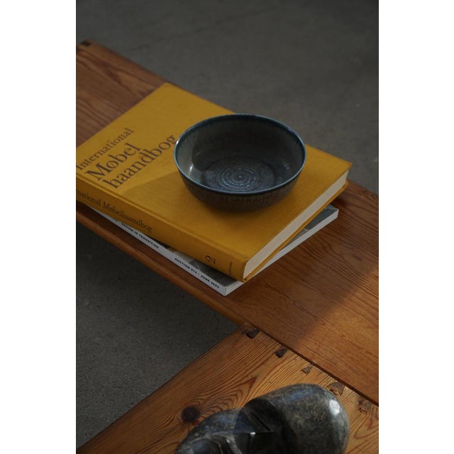 Black Mid-Century Danish Modern Ceramic Model 237 Bowl by Eva Staehr-Nielsen for Saxbo, 1940s For Sale - Image 8 of 18