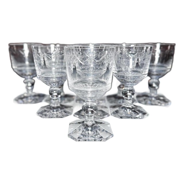 Set of 9 | KPM Berlin “Kurland” Sherry Glasses | Hand-Cut Crystal For Sale