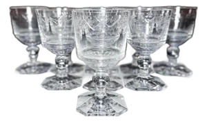 Set of 9 | KPM Berlin “Kurland” Sherry Glasses | Hand-Cut Crystal