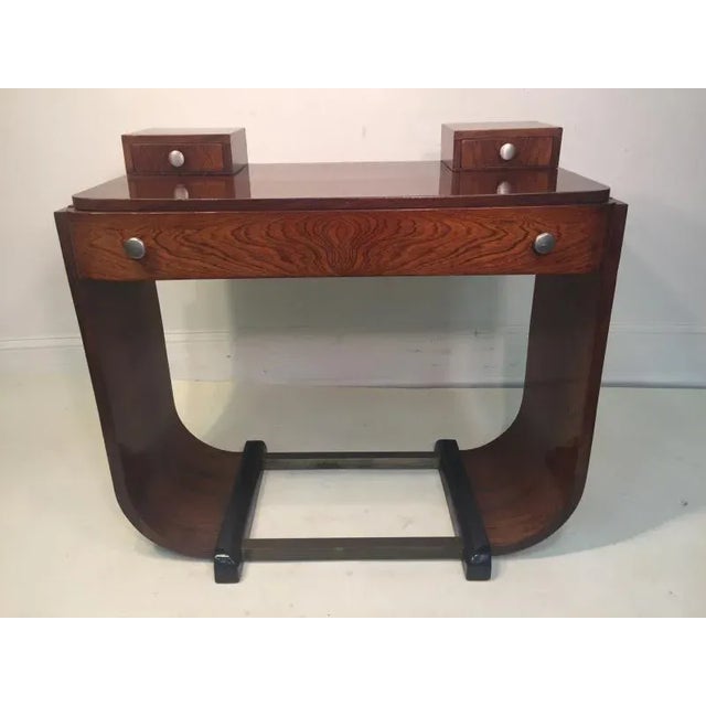 Brown Art Deco U Band Console Table For Sale - Image 8 of 13