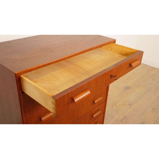 Wood Vintage Chest of Drawers in Teak, 1950s For Sale - Image 7 of 13