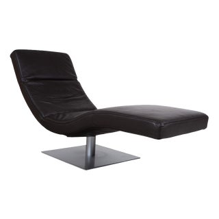 Leather Lounger in Brown with Manual Function by Willi Schillig For Sale