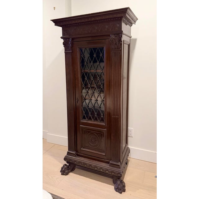 Early 20th Century Italian Renaissance Revival Carved Walnut Bookcase For Sale In New York - Image 6 of 11