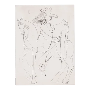 1960s Salvador Dali Etching From Les Amours De Cassandre Titled "Cheval Picasso"